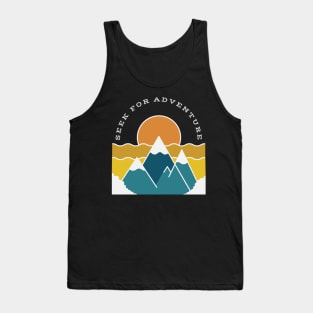 Seek For Adventure Retro Mountains Hiking Outdoor Tank Top